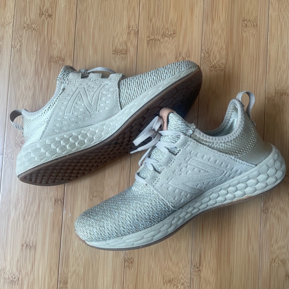 Neutral tan new balance sneakers